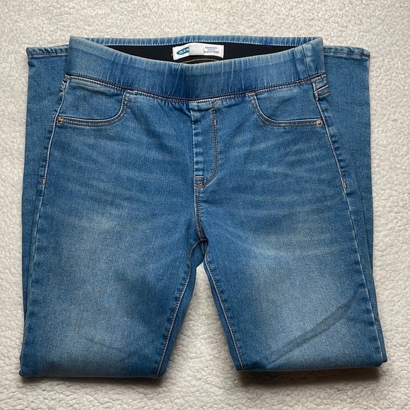 Old Navy Pull up jeans Stretch Elastic band Size 8 Rockstar Jeggings Comfy - Picture 6 of 8